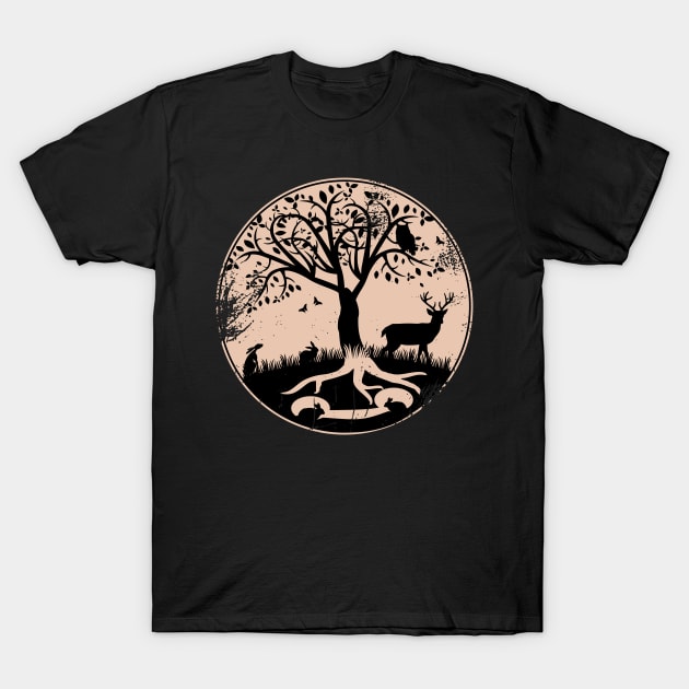 Woodland Animals, Tree of life T-Shirt by Redmanrooster